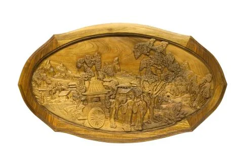 Carved table of handwork Stock Photos