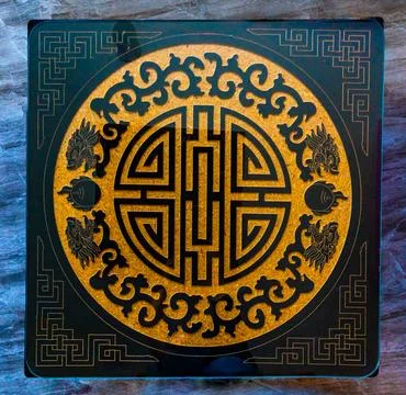 Carved table top Stock Photos