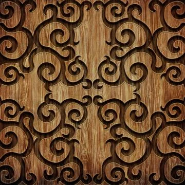 Carved wooden pattern Stock-Illustration