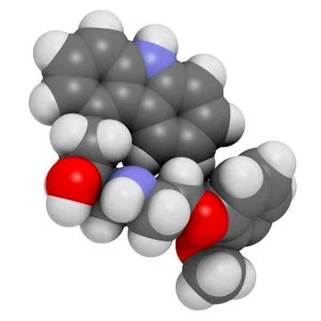 Carvedilol molecule Illustrazione stock