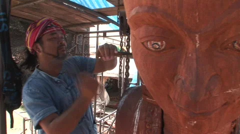 Carving 5 Stock Footage 477148