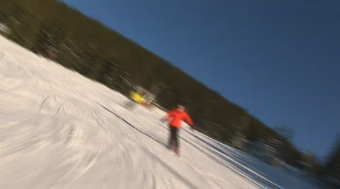 Carving after camera Stock Footage 92411