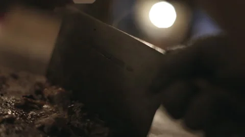 Carving BBQ Chicken Video stock 68978207