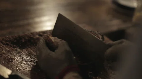 Carving BBQ Chicken Stock Footage 68978250