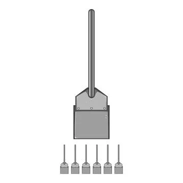 Carving brick chisel cartoon vector graphic Stock Illustration