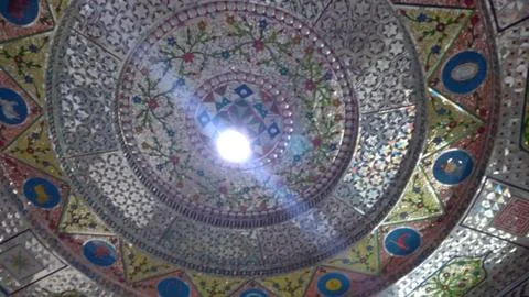 Carving in Ceiling. Stock Photos