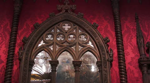 Carving decorated window Stock Footage 51983234