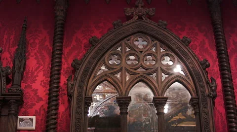 Carving decorated window Stock Footage 51983535