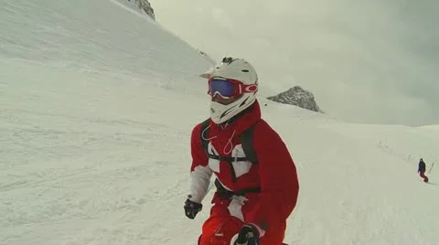 Carving downhill Video stock 22410329