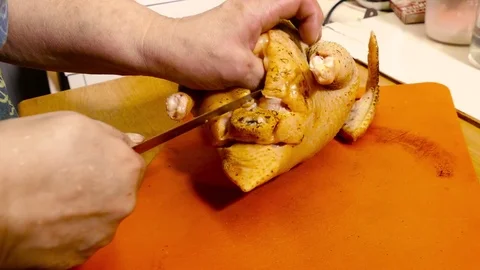 Carving a pitched bird Stock-Footage 78876297