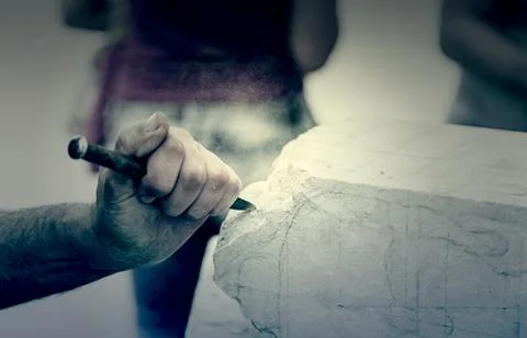 Carving stone Stock Photos