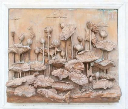 Carving wall Foto stock