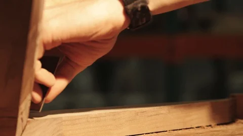 Carving Wood Stock Footage 128773358