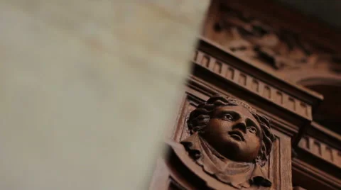 Carvingm face Stock Footage 48844378