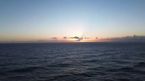 Carvoeiro cliffs sunset aerial Video stock 321425623