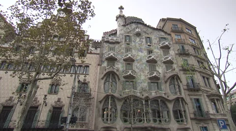 Casa Batlló in Barcelona Stock Footage 57237573