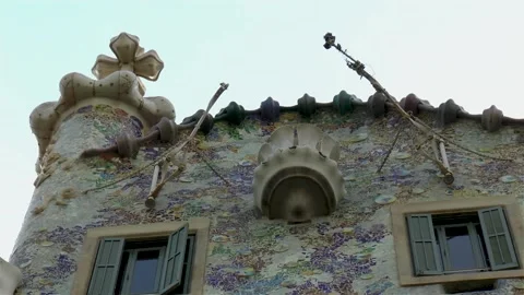 Casa Batllo in Barcelona, Spain. Stock Footage 145501327