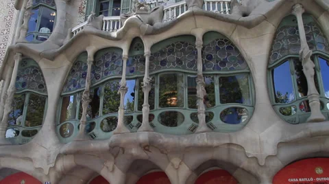Casa Batllo windows Stock Footage 38211896