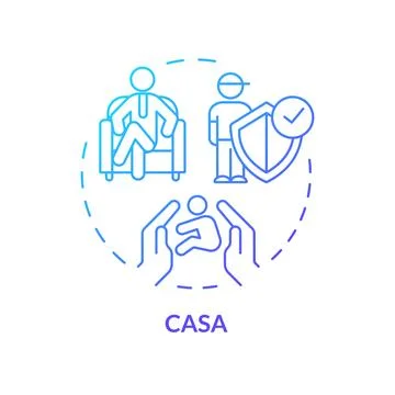 CASA blue gradient concept icon Stock Illustration
