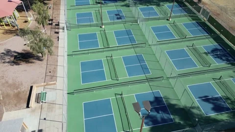 Casa Grande, AZ Dave White Regional Park Pickleball Courts 4K Drone Video Vidéo 282316643