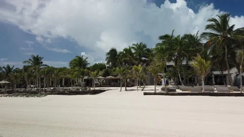 Casa Malca and the Surrounding Beach in Tulum Mexico Stock Footage 150931531