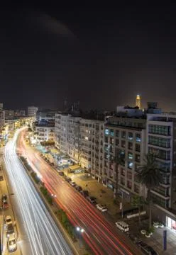 Casa by night Stock Photos