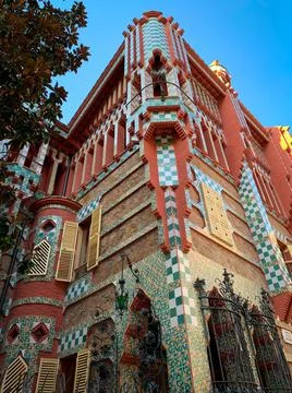 Casa Vicens. Low angle view of the exterior Stock Photos