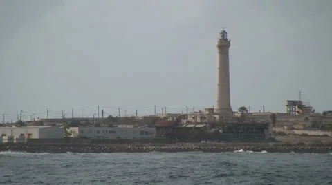 Casablanca Lighthouse Stock Footage