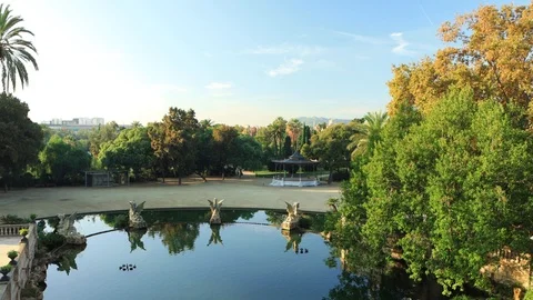 The Cascada Monumental in the Parc de la Ciutadella in Barcelona, Spain Stock Footage 118980482