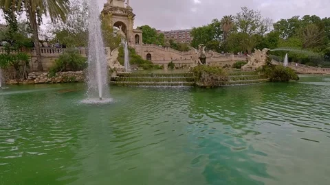 Cascada Monumental, showcasing its intricate design and serene surroundings Stock Footage 315435524