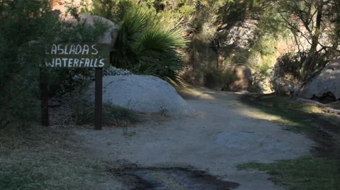 Cascadas Waterfall Sign Stock Footage 47396061