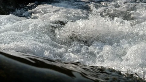 Cascade on an alpine river in austria 库存影片 126895124