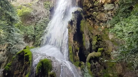 Cascade in Aymerich Park, Sardinia Stock Footage 202073404