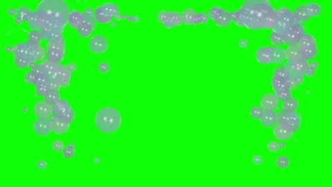 Cascade of bubbles forming a frame - 3d looping animation. Stock Footage 81984347