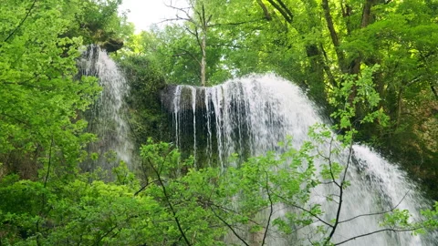 The Cascade d'Autoire waterfall near Autoire France Stock Footage 285061272