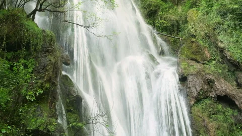 The Cascade d'Autoire waterfall near Autoire France Stock Footage 285061277