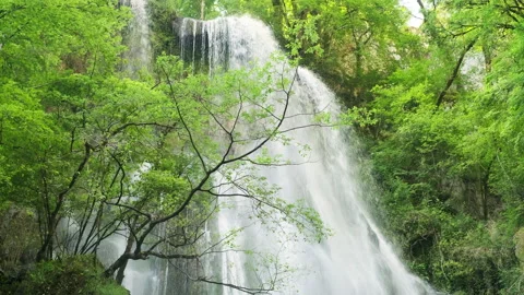 The Cascade d'Autoire waterfall near Autoire France Stock Footage 287934274