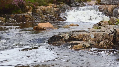 Cascade flow of a mountain river. 動画素材 127544743