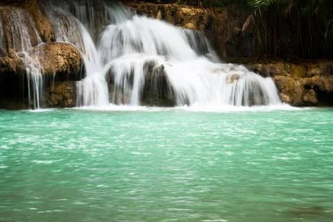 Cascade in forest Stock Photos
