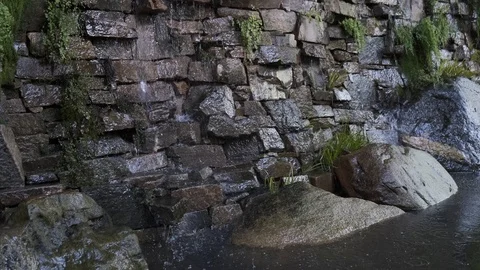 Cascade Garden Water Feature Stock Footage 106948476