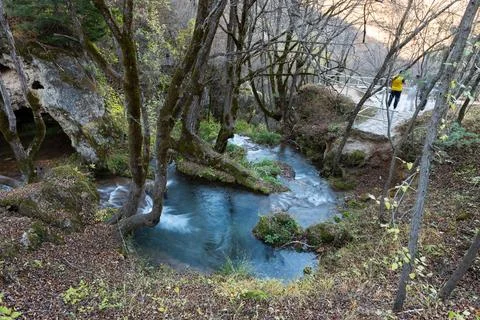 Cascade on Gostilje stream Stock Photos