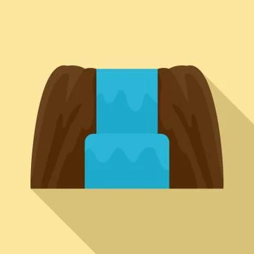 Cascade icon, flat style Stock Illustration