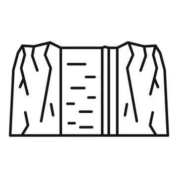 Cascade icon, outline style Stock Illustration