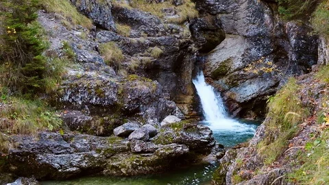 Cascade of Kuhfluchtwasserfall  in Germany 库存影片 86288289