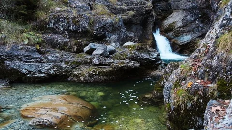 Cascade of Kuhfluchtwasserfall  in Germany 库存影片 86288368