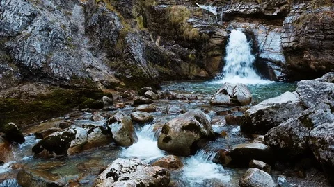 Cascade of Kuhfluchtwasserfall  in Germany 库存影片 86288403