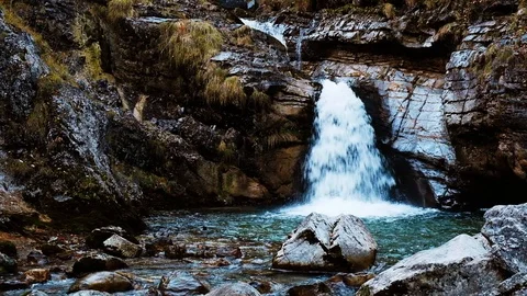 Cascade of Kuhfluchtwasserfall  in Germany 库存影片 86288414