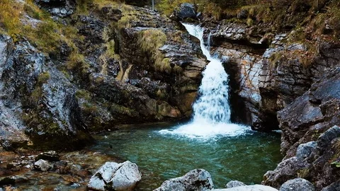 Cascade of Kuhfluchtwasserfall  in Germany 库存影片 86288479