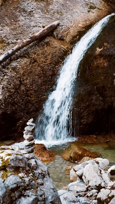 Cascade of Kuhfluchtwasserfall  in Germany Stock Footage 86288527