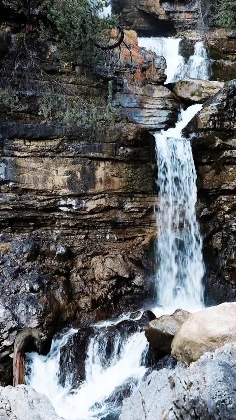 Cascade of Kuhfluchtwasserfall  in Germany Stock Footage 86288610